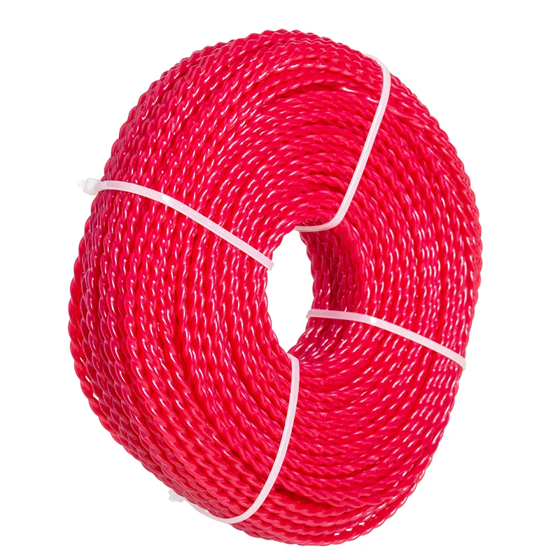 3.0mm Red Spiral Nylon Trimmer Line Brush Grass Cutting Weed Rope Strimmer Tool Accessories Lawn Mower Wire Replace Convenient