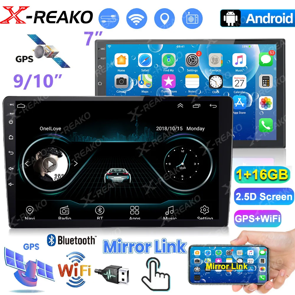 

X-REAKO Car Radio 2Din Android 12 Auto Carplay Universal 7" 9" Multimedia Player for Nissan Honda Toyota Lada Volkswagen Hyundai