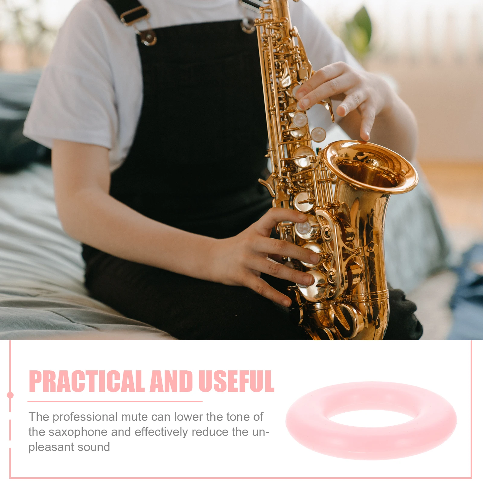 

Saxophone Silicone Mute Instrument Part for Dampener Musical Accessories Sound