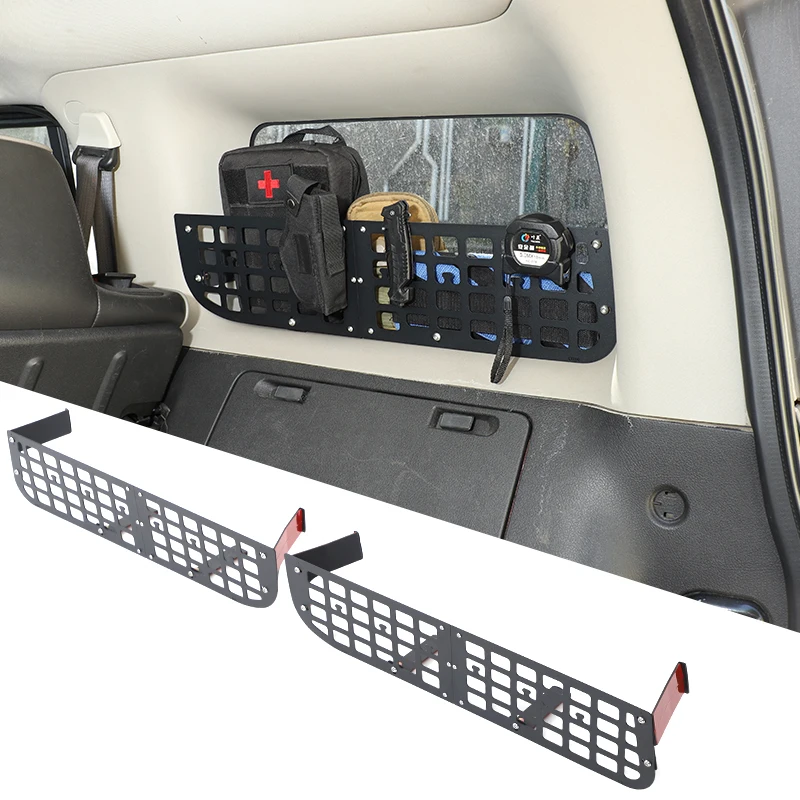 For Hummer H3 05-09 Aluminum Alloy Trunk Side Window Storage Fence Car Rear Window Storage Frame Storage Baffle Auto Accessories