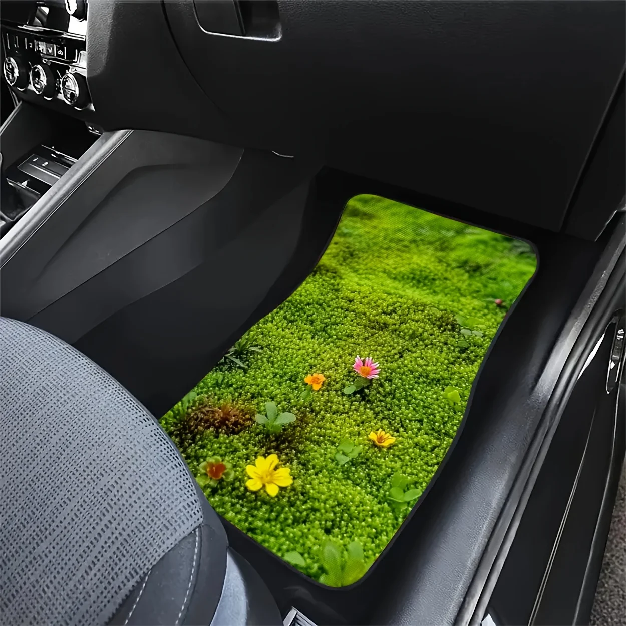 Set Of 4 Universal Car Floor Mats With Digital Print Patterns, All-Weather Protection, Halloween And Christmas Themed Car Interi 5