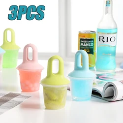 3PCS Silicone Mini Popsicle Molds Lollipop Making Popsicle Molds Fruit Milkshake Ice Cream Molds Baby DIY Food Kitchen Tools