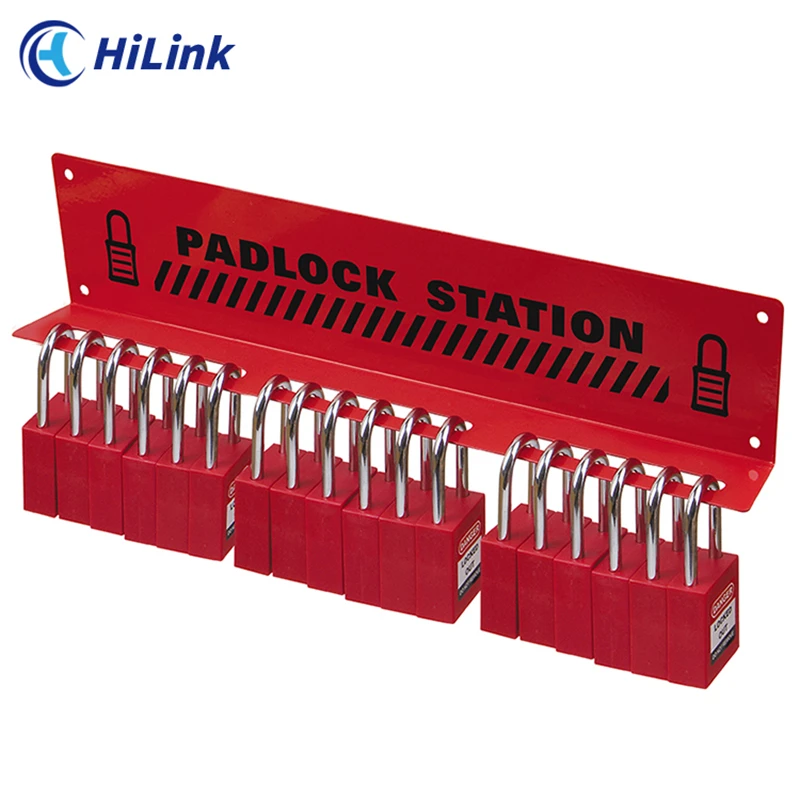 4 Types Durable Wall Mounted Rack Safety Lockout Tagout Management Station Metal Padlock Storage Station