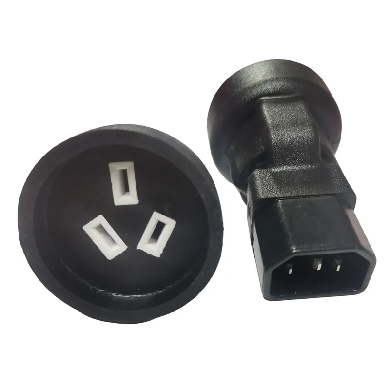 1PCS Black IEC320 C14 to AU CN female Power Adapter Plug PDU UPS server AC Plug converter socket for China Australia New Zealand