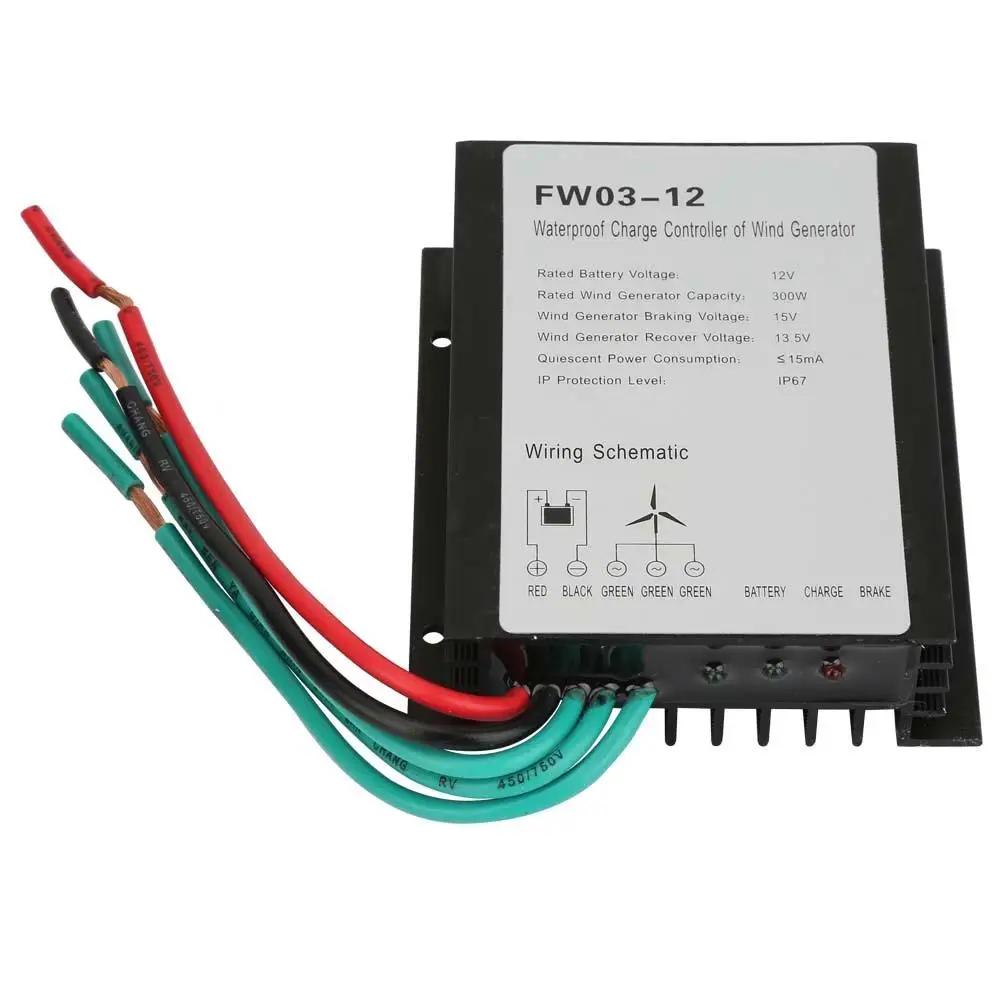 12V Waterproof Wind Generator Controller FW03-12 IP67 Rated Wind Power Management Device Solar Energy Regulator