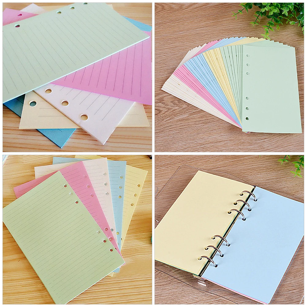 6-Hole Loose Leaf Notebook Refill Paper Smooth Thick Notepad Replacement For Planner Binder Journal Student Office Use
