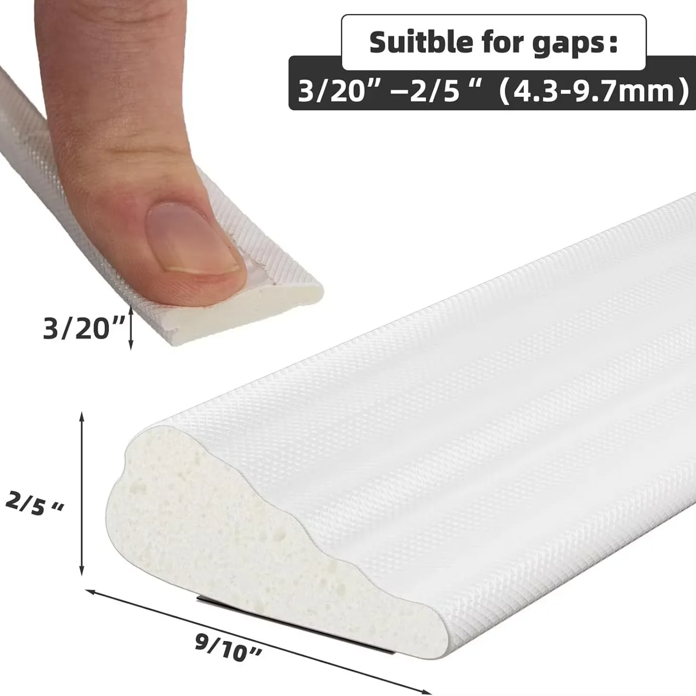 1PC 3/5m Self Adhesive Window Insulation Draft Stopper Seal for Winter,Foam Door Gap Filler for Soundproofing Light Blocker