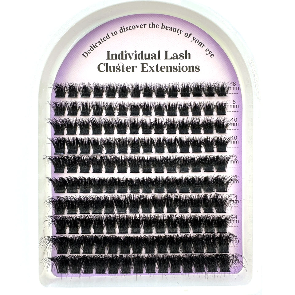 10 Filas de Rizos de Pestañas 5D Esponjosos y Gruesos, 60-160D, Rizo D/DD, Finos, Individuales, 8-16mm, Mezcla, Extensiones de Pestañas Postizas 2