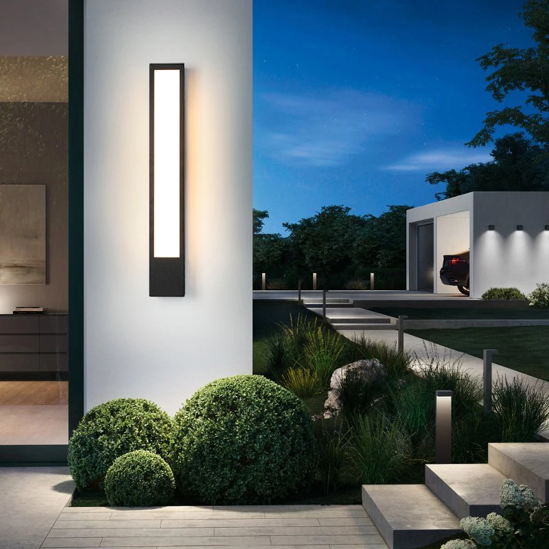 Imagem -02 - Modern Impermeável Led Wall Light Iluminação ao ar Livre Longo Villa Varanda Jardim Pátio Varanda Exterior Lâmpada 110v 220v Ip65