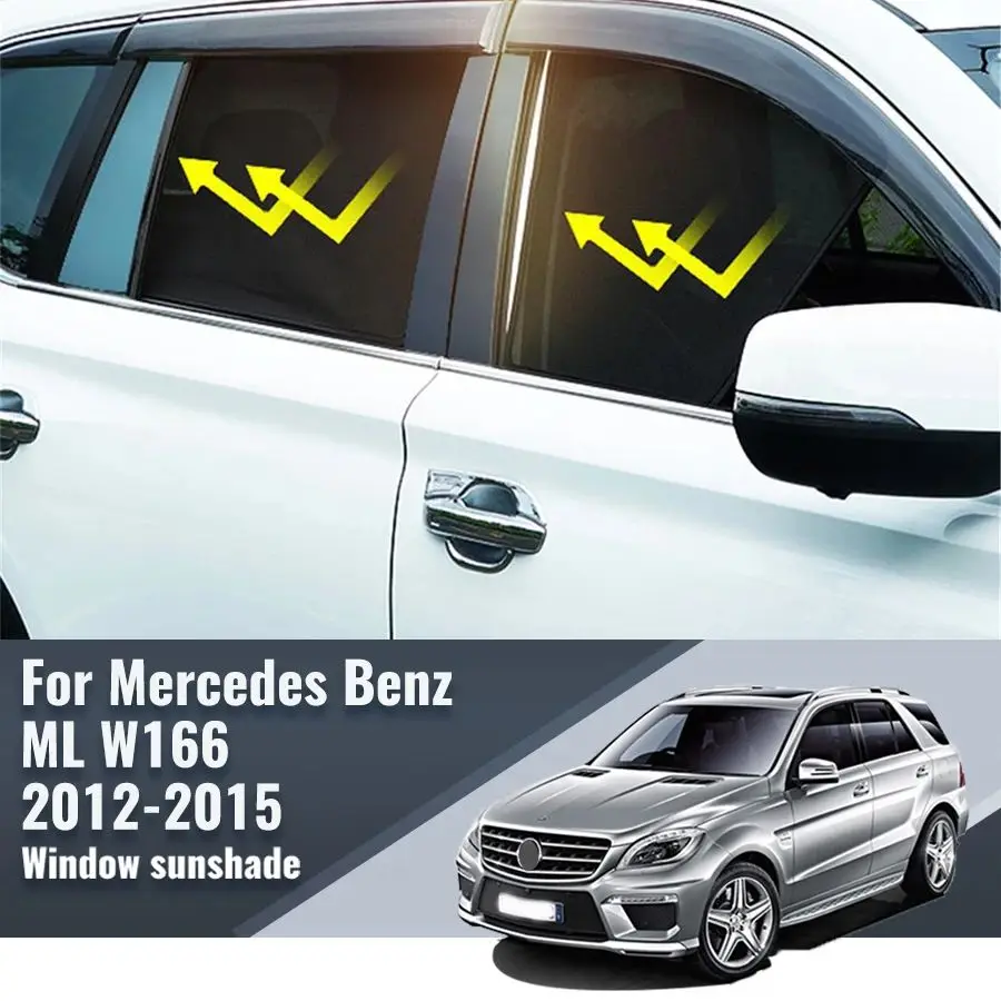 

For Mercedes Benz ML W166 2012 2013 2014 2015 Car Sunshade Shield Front Windshield Curtain Rear Side Baby Window Sun Shade