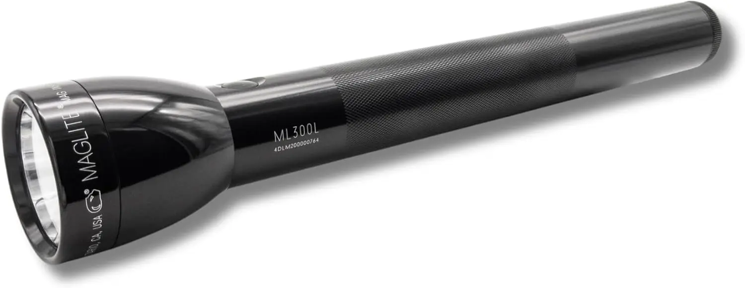

High Lumens LED Flashlight with Adjustable Focus, Long Battery Life, Water-Resistant for Emergency and Outdoor Use - Black