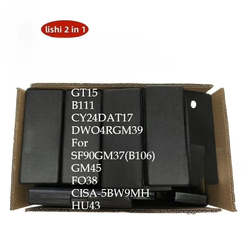 

1PCS Lishi 2 in 1 Tool B111 BW9MH CY24 DAT17 DW04R DWO5 FO38 GT10 GT15 GM37 B106 GM39 GM45 HU43 Top Selling Types Car Ganzua