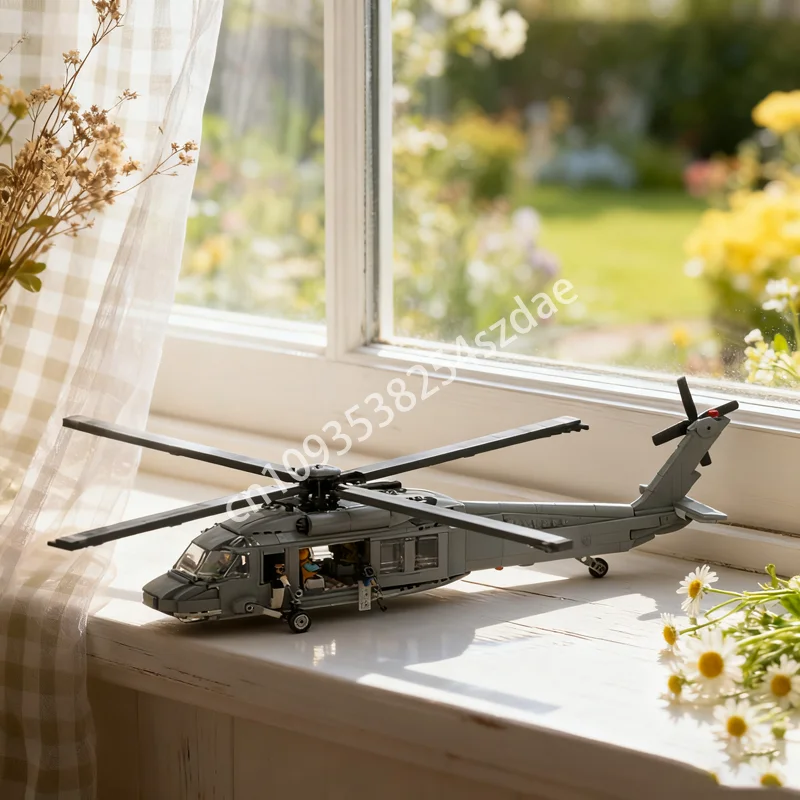 

810 шт. MOC Sikorsky UH Black Hawk 1 минифигурка создатель модель строительные игрушечные блоки сборка DIY творческая идея рождественские подарки дети