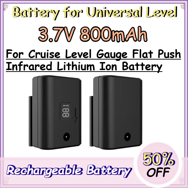 3.7V 800mAh Battery for Universal Level for Cruise Level Gauge Flat Push Infrared Lithium Ion Battery