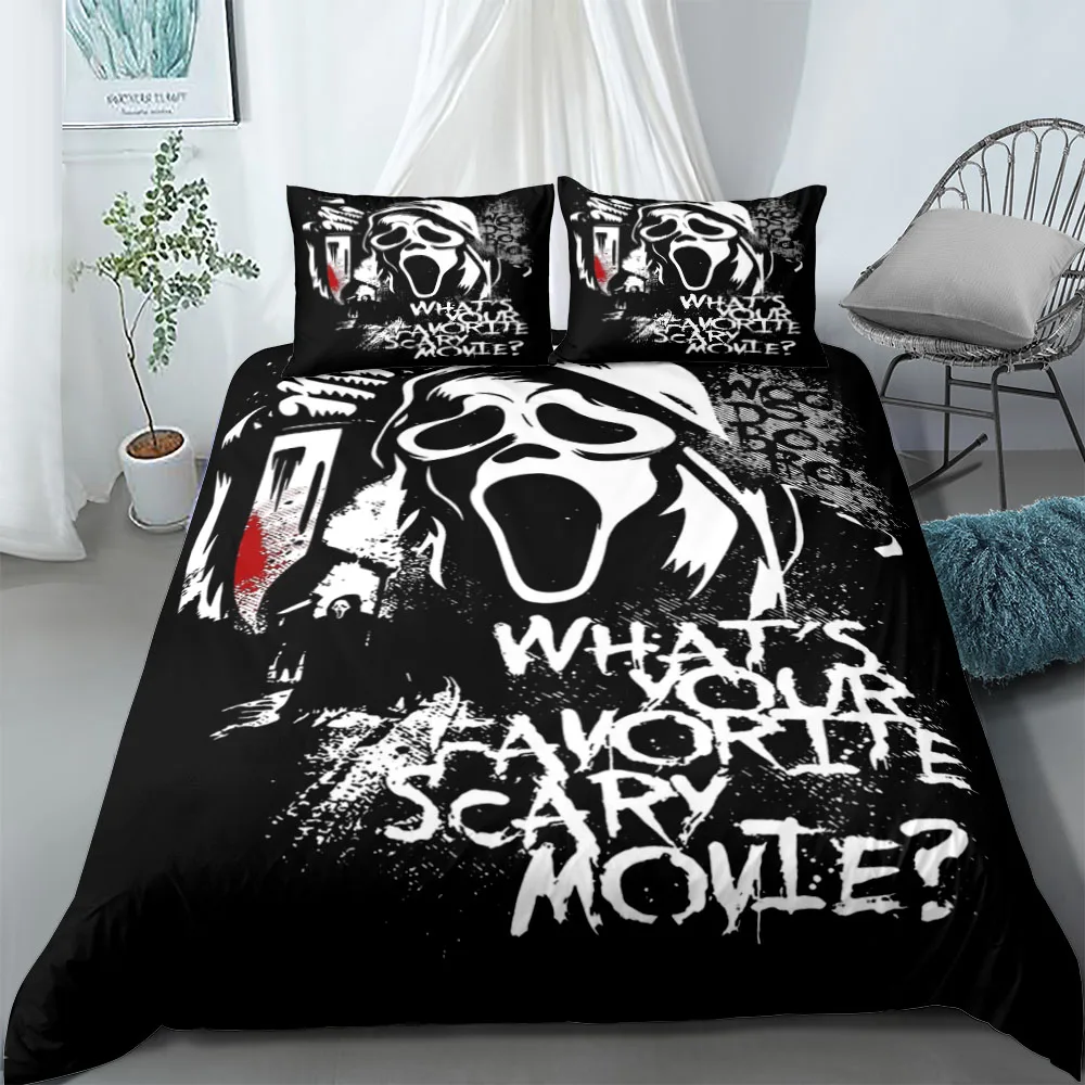 Scream Horror Night Duvet Cover Set Usa King Queen Double Full Twin Single Size Bed Linen Set