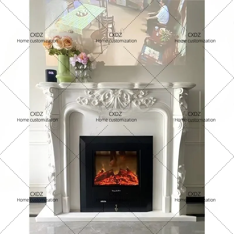 XX Marble carved fireplace,  relief,  sculpture decorative cabinet, white marble stone fireplace