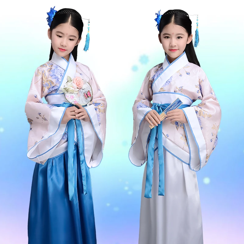 

Children's performance costume Ancient costume Girl's Hanfu Tang costume Qin Dynasty Gege ancient performance costume