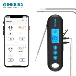 INKBIRD Bluetooth Digital Cooking Thermometer Instant Reading Temperature Alarms BBQ Thermometer for Grill Kitchen IHT-2PB