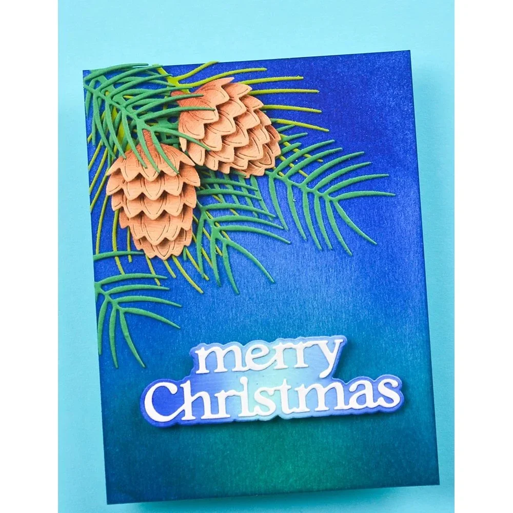 المشهد كتلة طباعة الشتاء كوز الصنوبر 2025 جديد قطع معدنية يموت DIY بها بنفسك سكرابوكينغ الحرف صانع ألبوم صور قالب اليدوية