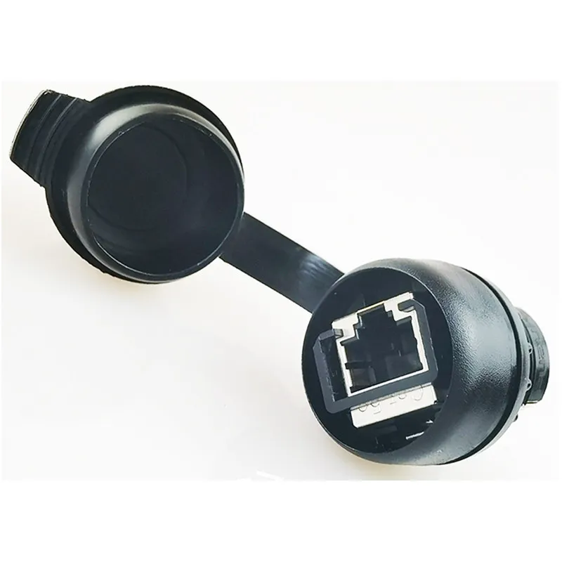 LMM panel type metal mesh port female seat through the wall connector RJ45 Ethernet adapter network cable docking