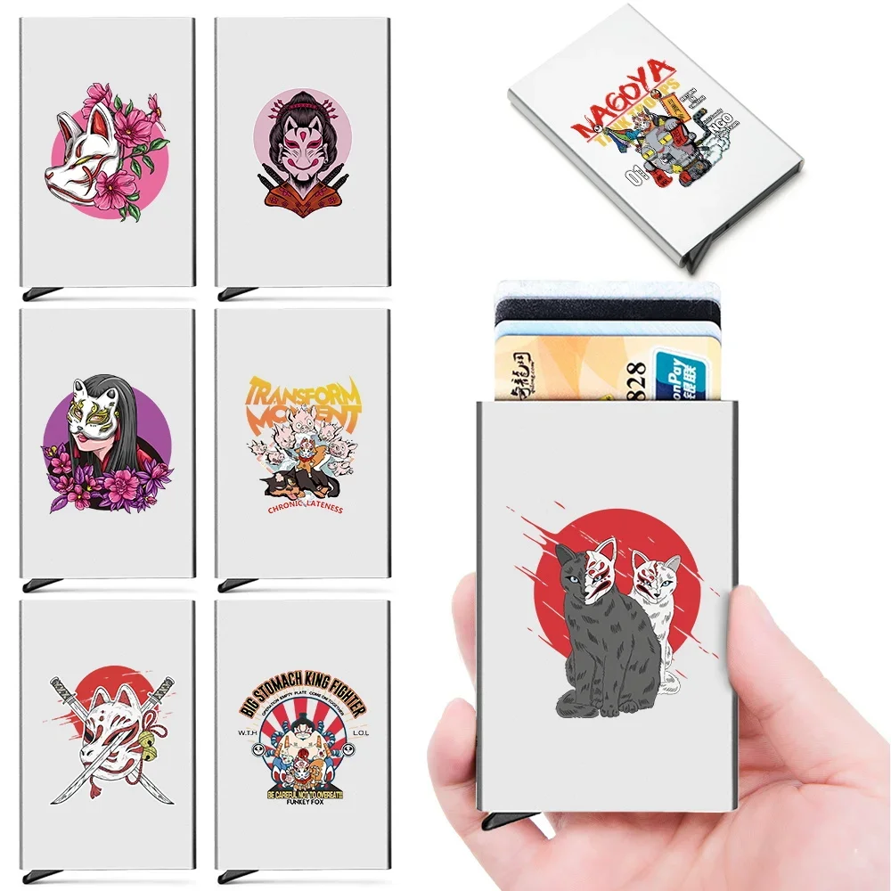 

2026 Men Credit Thin Aluminium Metal Card Holder New ID Anti-theft Portable Mask Pattern Wallets Pocket Case Credit Card Box