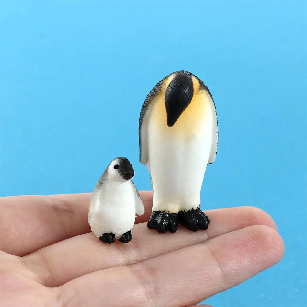 مكتب لطيف البطريق ختم فيض نموذج مصغر الجنية حديقة زخرفة الشتاء تمثال المشهد الصغير