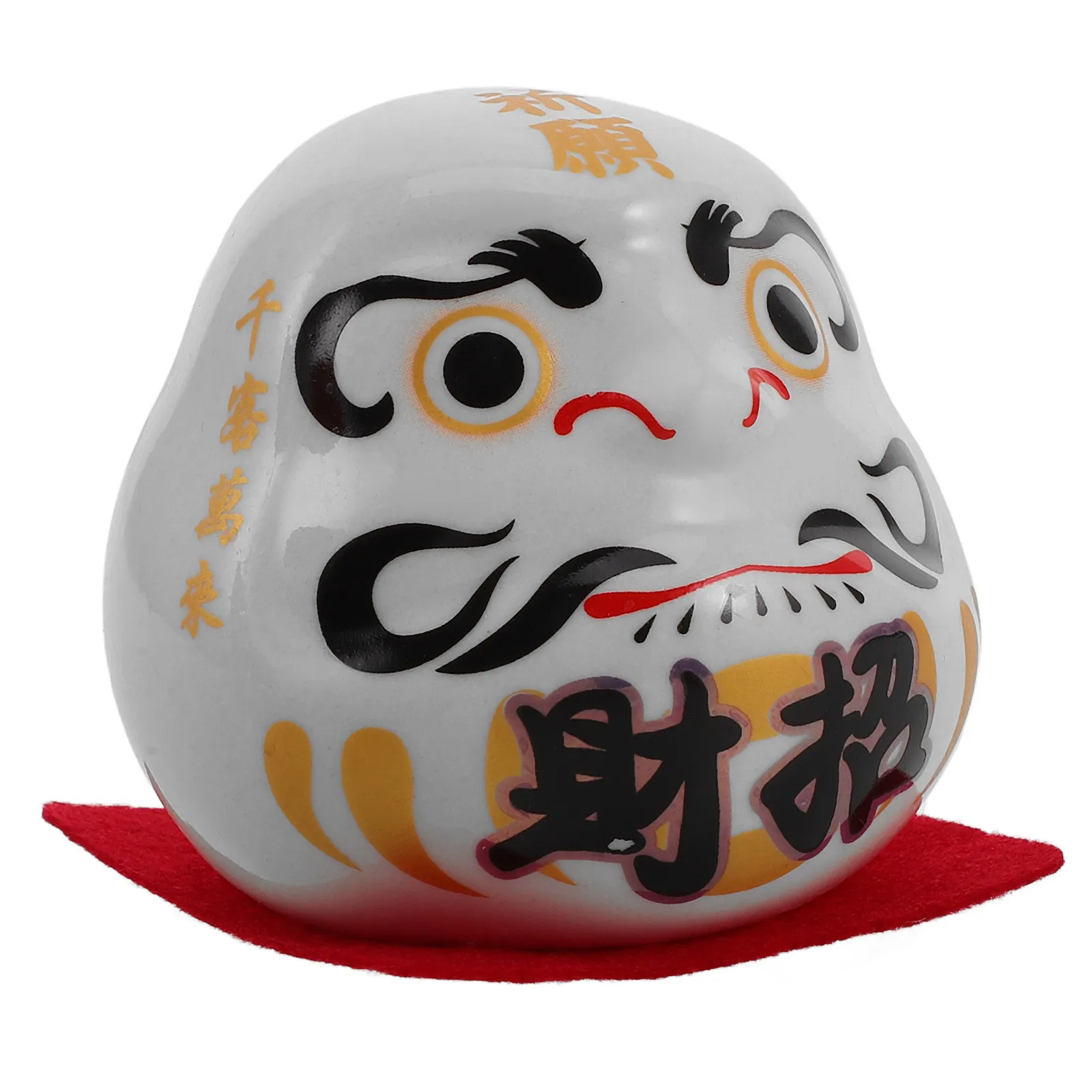 Traditional Japanese Ceramic Egg Ornament Cat Wobbling Good Luck Tumbler Decoration Home Decor Living Room Bedroom