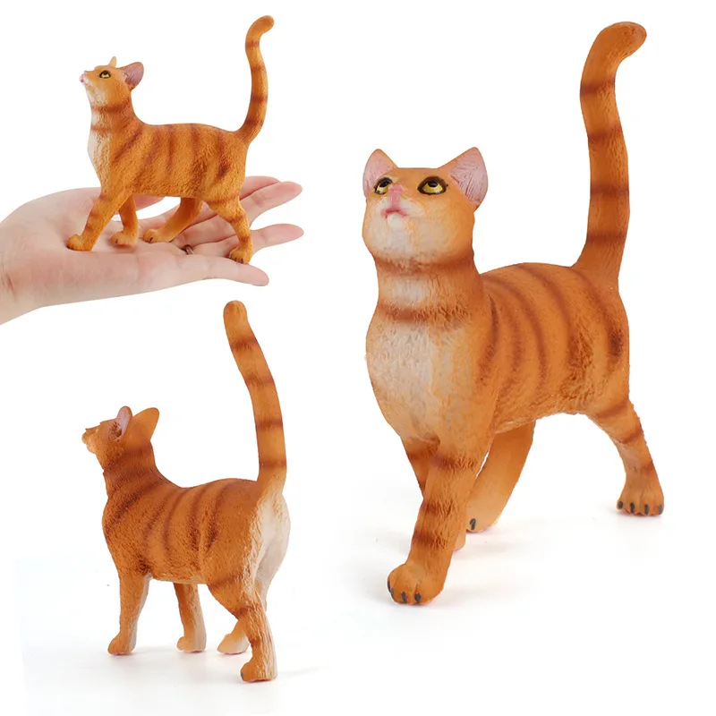 Simulation Animnal Lovely Cat Cognitive Education PVC Model Handicraft Teaching Tool Gardening Decoration Gift a5001