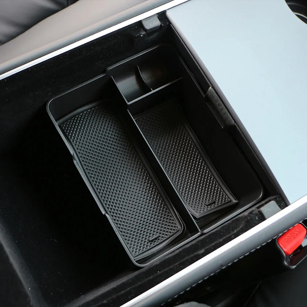 Boîte de rangement pour accoudoir de voiture, plateau organisateur pour console centrale, accessoires intérieurs pour Tesla Model 3 Model3 2017 2018 2019 2020