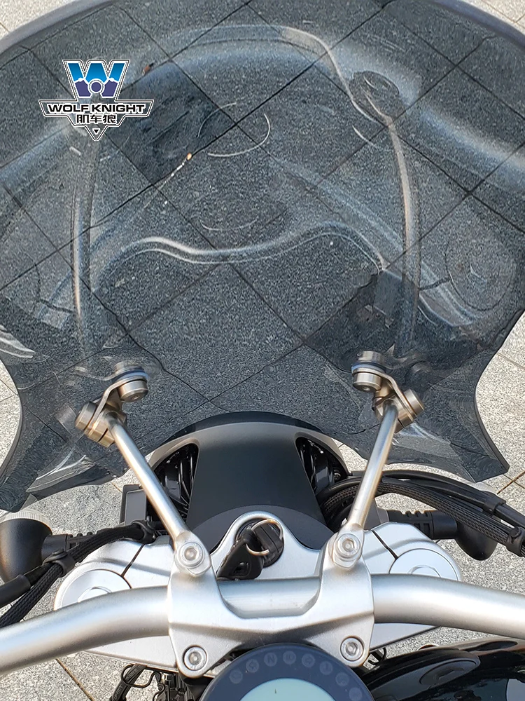 Muscle Car Wolf, Cocok untuk Kaca Depan Benda Jinjira 300 Kaca Depan Sepeda Motor Modifikasi Retro