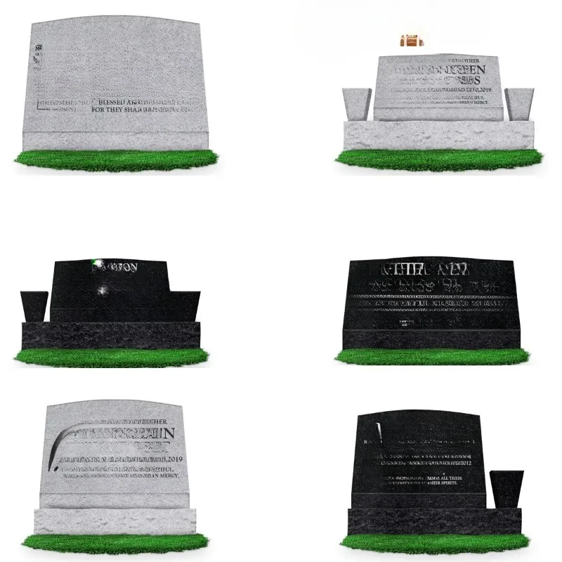 Custom Tombstones And Monuments Black Granite Gravestone Cemetery Statue Memorial Headstone Tombstone