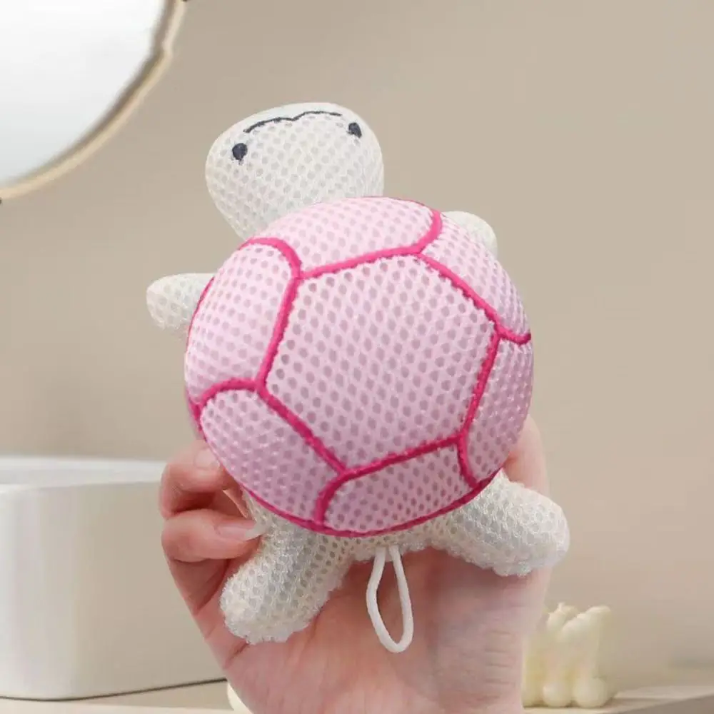 Skin Cleaning Tools Double-sided Turtle Bath Sponge Ball Cute Portable Sponge Bubble Brush Reusable Body Scrubber SPA