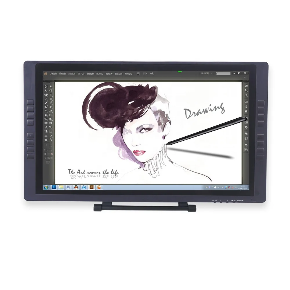 Professional Design Artist 22 Inch LCD Interactive Writing Digital Screen 1920x1080 Resolution 8192 Pen Graphic Tablet Monitor
