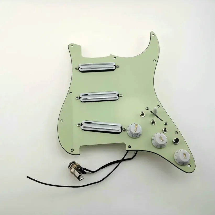 

Prewired Loaded ST Pickguard With SSS Single-coil Pickups Set Coil Splitting Switch For ST Electric Guitar