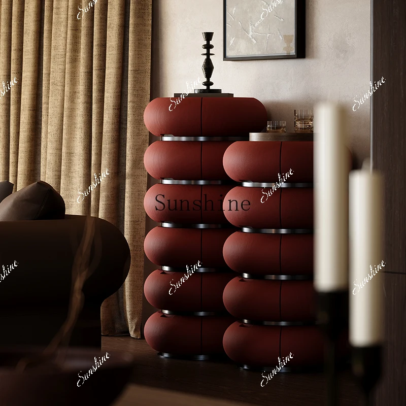 

Villa large flat living room side cabinet haute couture storage six bucket simple modern FT