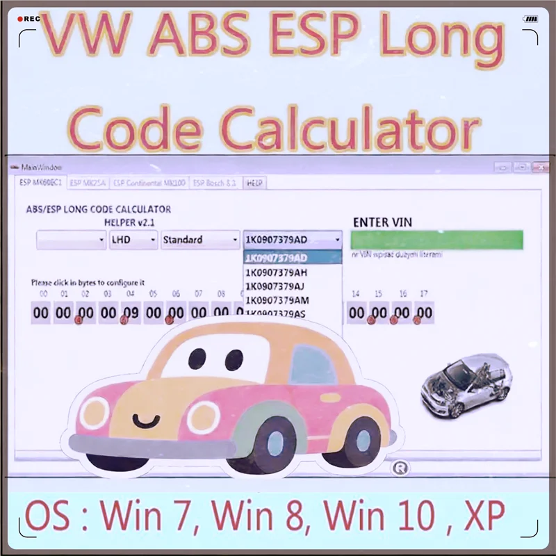 

Hot VW ABS ESP Long Code Calculator Helper MK60EC1 ABS ESP Long Code Calculator software+ unlimited install+ install video