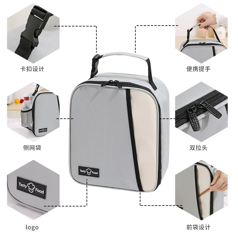 High Capacity Lunch Bag Portable Outdoor Picnic Bag Thermal Insulation Large Capacity Ice Lunch Box Ice Storage Snacks Bags