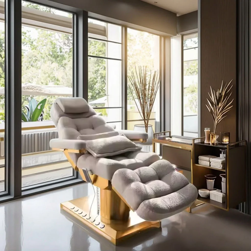 

Современная электрическая кушетка для наращивания ресниц и косметологических процедур, роскошные массажные столы и кушетки, электрическая вибромассажная кровать