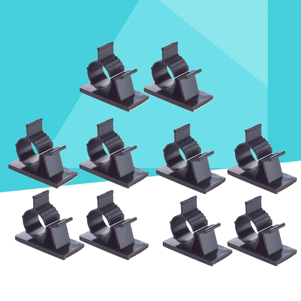 

30pcs Plastic Clips Black Adhesive Backed Wire Adjustable Cable Clips Adhesive Cable Management Clips Adjustable Clamp