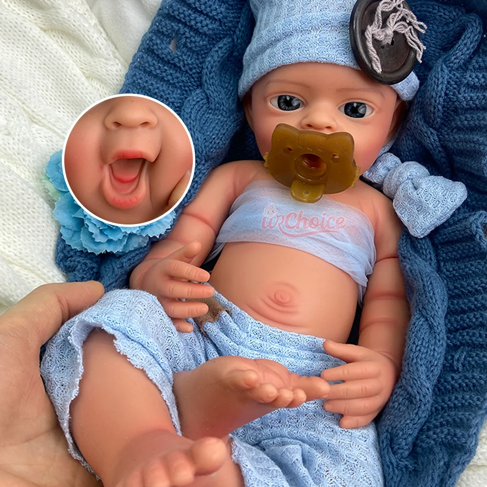 

18 "силиконовая кукла реборн, утяжеленная дискета для новорожденных мальчиков, реалистичная, ручная работа, Bebe для любителей кукол реборн-художника