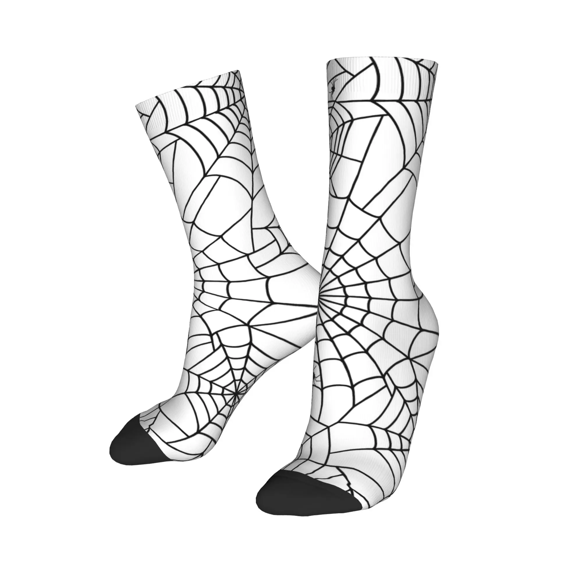 شبكة العنكبوت صورة جوارب النساء الرجال الجوارب متوسطة لينة الجوارب الكورية الخريف الدراجات المضادة للبكتيريا جوارب مطبوعة هدية فكرة #3