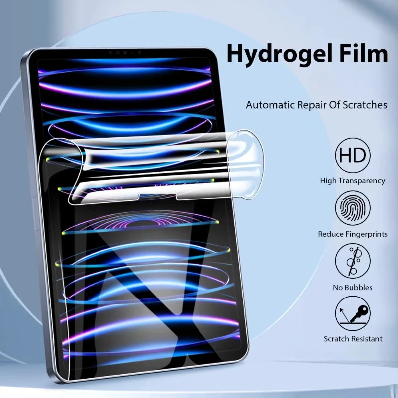 Película macia de hidrogel para samsung tab s9 fe plus s7 s8 s9 plus s7 fe s6 s5 s5e s7 s8 lite protetor de tela para tab a9 plus a8 a7