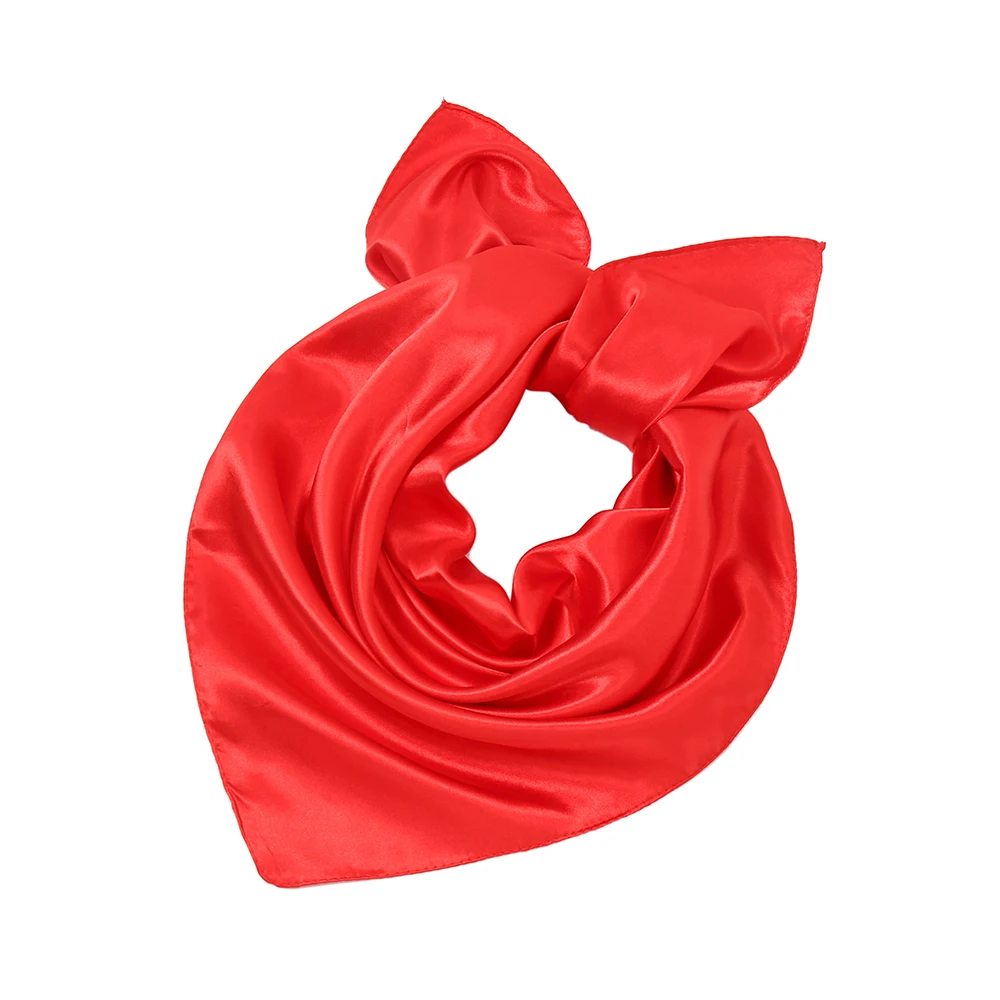 Luxury Silk Square Scarf Hair Satin Bandana Soft Muslim Woman Hijab Headscarf New 2024 Hijab Headband Foulard Bag Ribbon