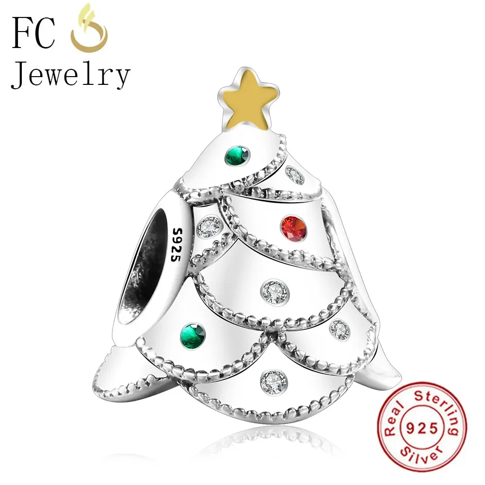 FC Jewelry Fits Original Brand Charms Bracelet 925 Sterling Silver European Star Mixed Zirconia Breloques Beads Berloque Gifts