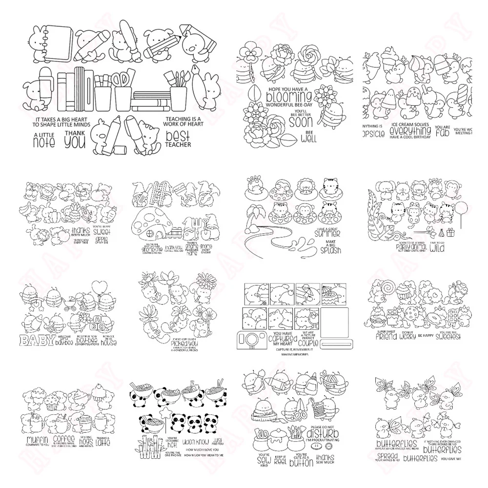 

New Baybee Small Scribbles scrapbooking die 2024 Stamps and Metal Cutting Dies Set for DIY Craft Making Greeting Card Decoration