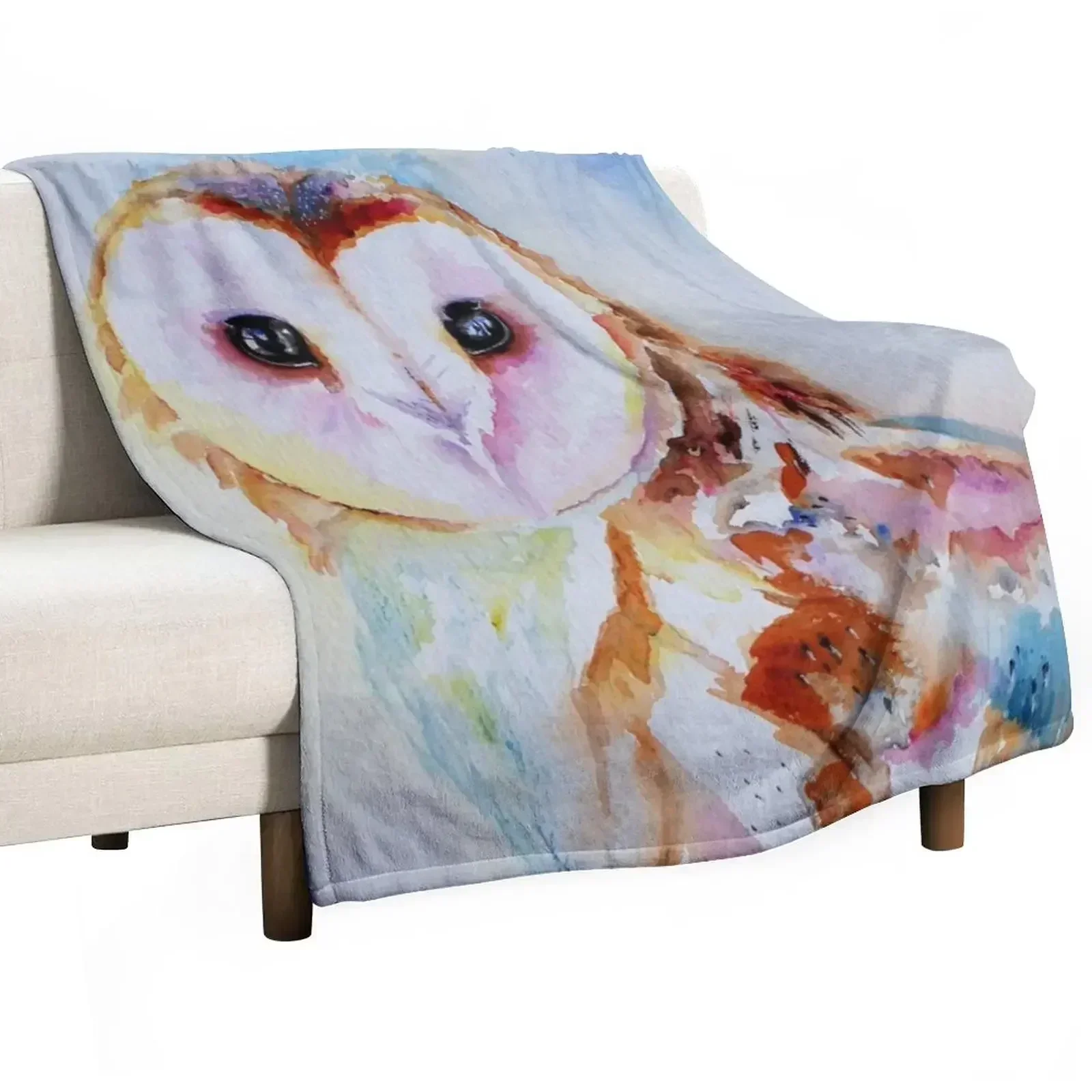 

Barn Owl Throw Blanket All Season Soft Lightweight Blanket for Home