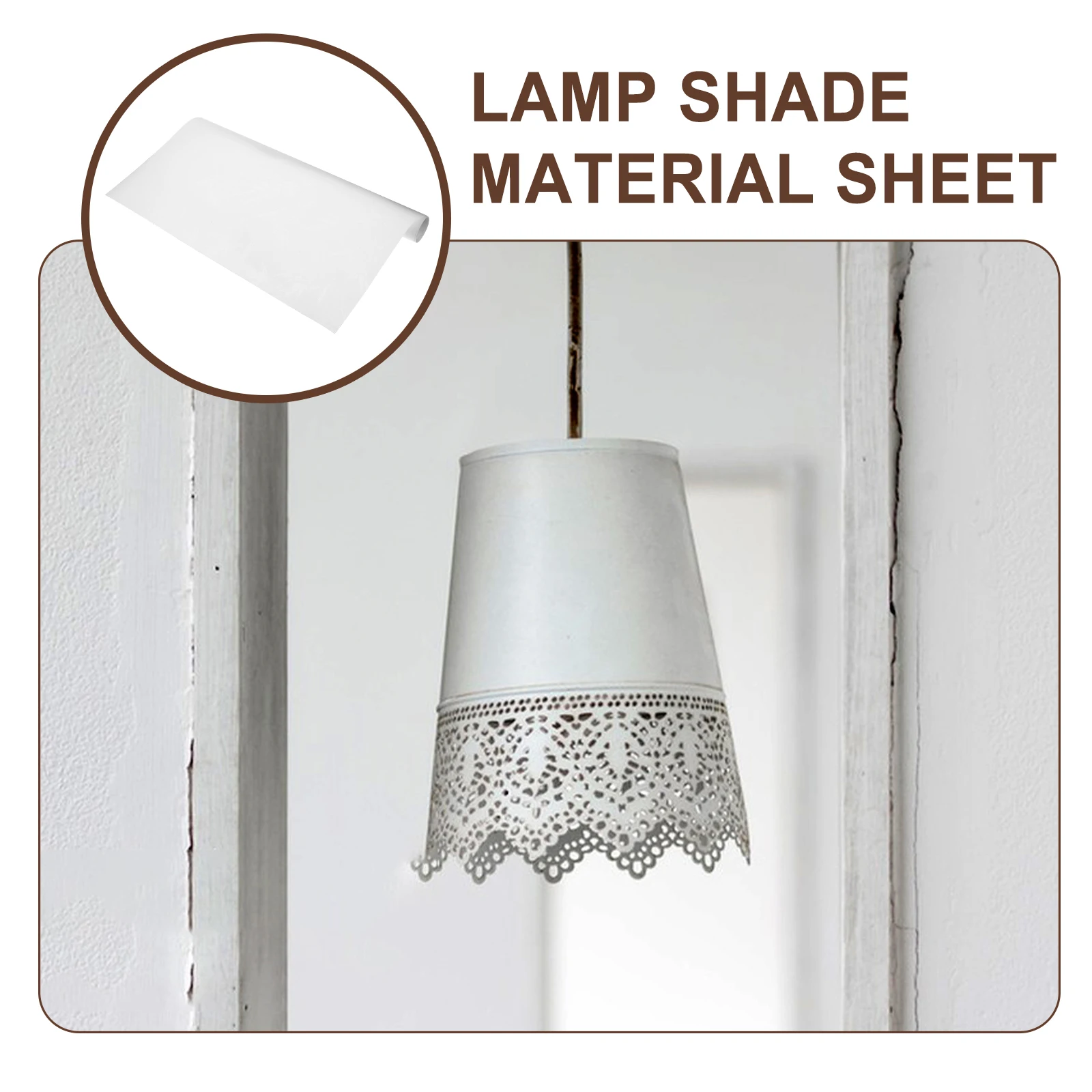 

2Pcs Lamp Shade Material Sheet PVC DIY Making Hanging Wall Lampshades Light Blocking Effect Easy Installation Elegant Look