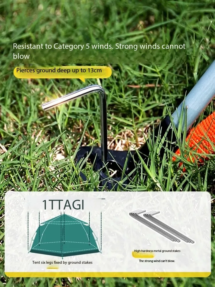 캠핑용품 땡처리 6-8 Person Camping Equipment Tent Waterproof Windproof Sun Shelter Instant Setup Family Tent for Outdoor view 3