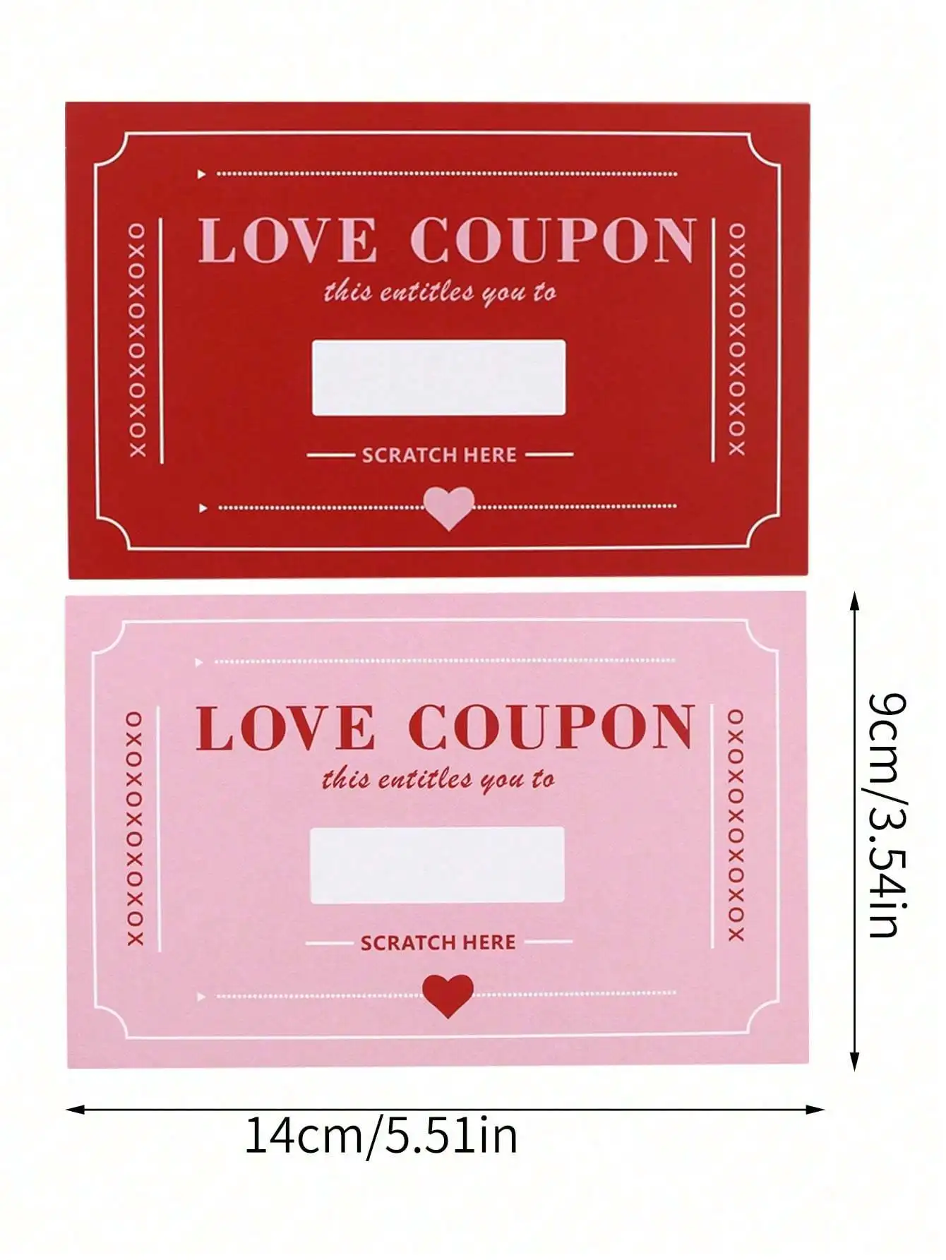 Couple Scratch Off Love Coupon Cards Set of 10/20, DIY Romantic Date Night Card for Valentine's Day, Anniversary Gift for Wife Husband view 3