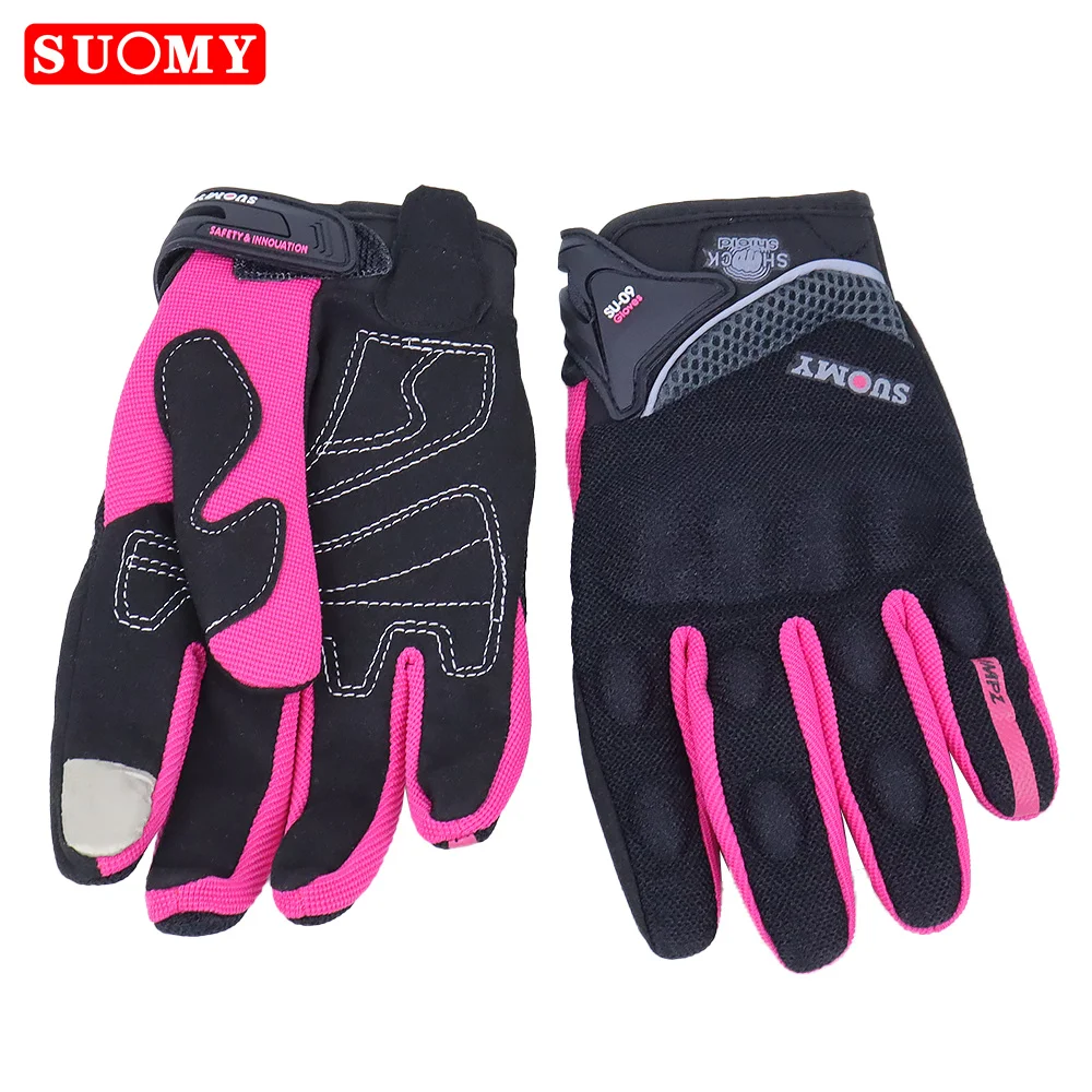 SUOMY Summer Women Pink Motorcycle Gloves Lady Purple Full Finger Motocross Gloves Men Touch Screen Cycling Gloves XS-XXL view 3